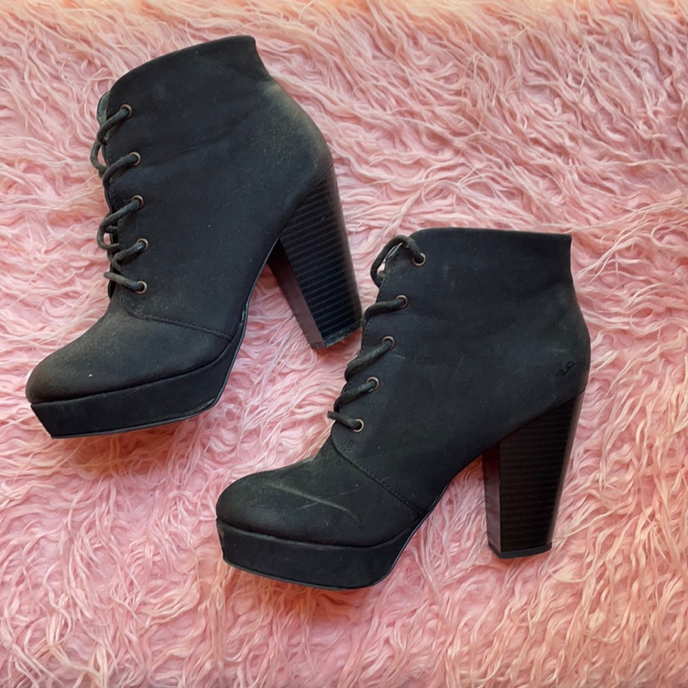 Mossimo Supply Co. Black Platform Ankle Booties